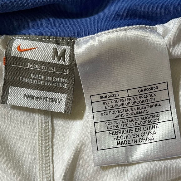 NIKE Fit Dry Pleated Tennis Skort Size  M White Periwinkle Golf Activewear - Picture 6 of 9